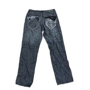Vintage Pelle Pelle Denim Jeans Men’s Size 34x34 Embroidered Baggy Hip Hop Y2K